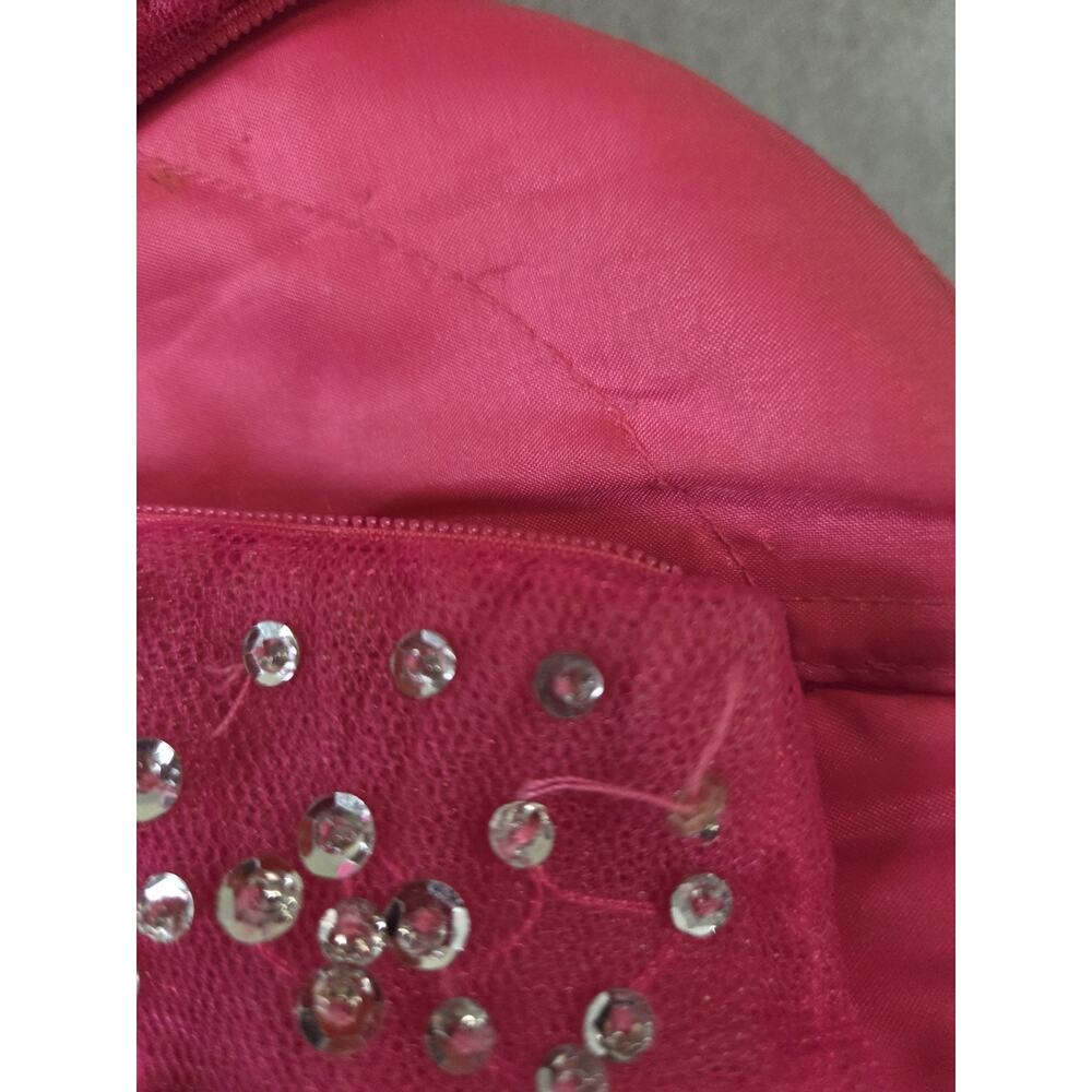 Fiesta Pink Women’s beaded Sequin Dress Size XS Short Strapless Tulle Prom Party - Picture 7 of 11